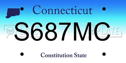 S687MC Connecticut License Plate