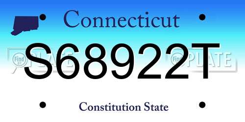 S68922T Connecticut License Plate