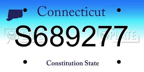 S689277 Connecticut License Plate