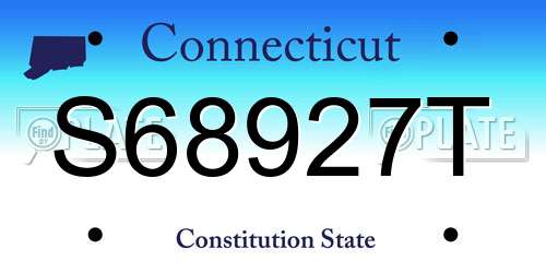 S68927T Connecticut License Plate