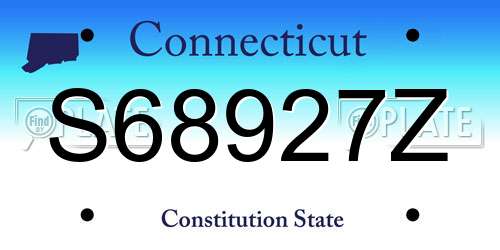 S68927Z Connecticut License Plate