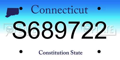 S689722 Connecticut License Plate