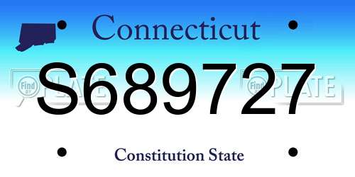 S689727 Connecticut License Plate