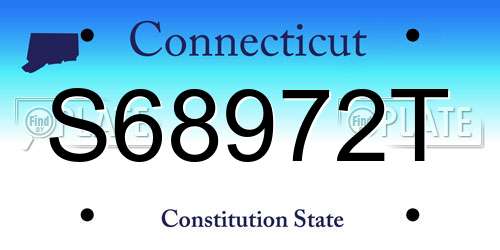 S68972T Connecticut License Plate