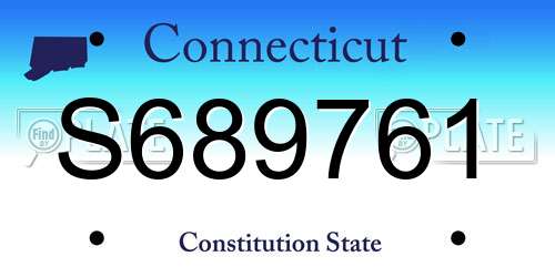 S689761 Connecticut License Plate