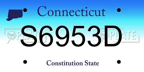 S6953D Connecticut License Plate