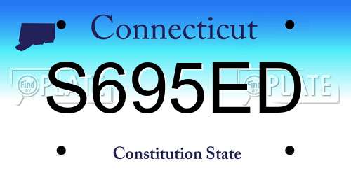 S695ED Connecticut License Plate