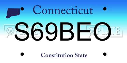 S69BEO Connecticut License Plate