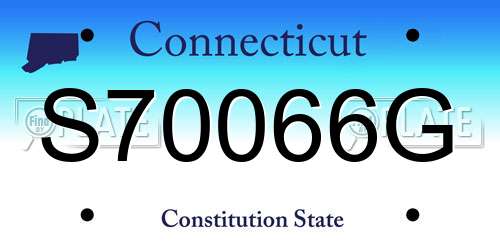 S70066G Connecticut License Plate