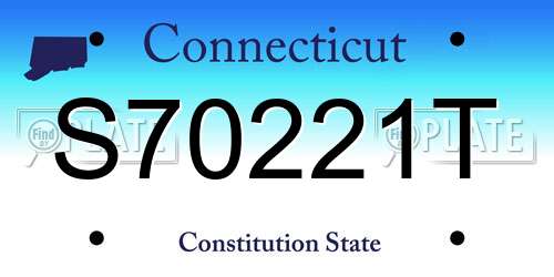 S70221T Connecticut License Plate