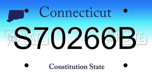 S70266B Connecticut License Plate