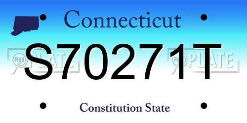 S70271T Connecticut License Plate