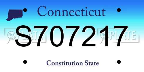 S707217 Connecticut License Plate