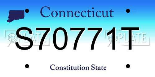 S70771T Connecticut License Plate