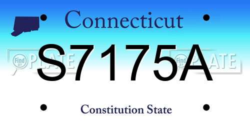 S7175A Connecticut License Plate