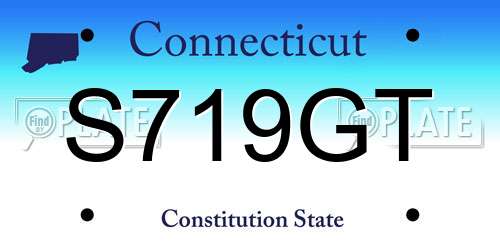 S719GT Connecticut License Plate