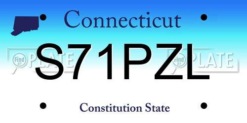S71PZL Connecticut License Plate
