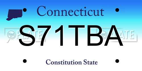 S71TBA Connecticut License Plate