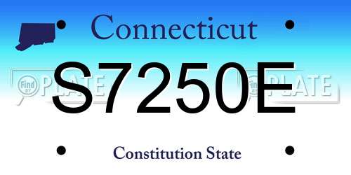 S7250E Connecticut License Plate