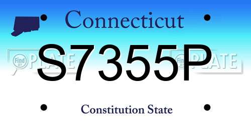 S7355P Connecticut License Plate