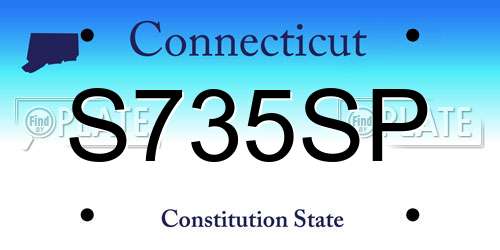 S735SP Connecticut License Plate