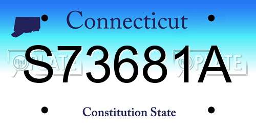 S73681A Connecticut License Plate