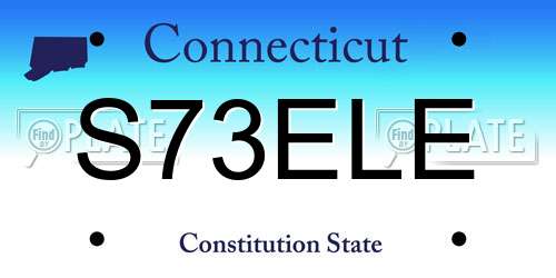 S73ELE Connecticut License Plate
