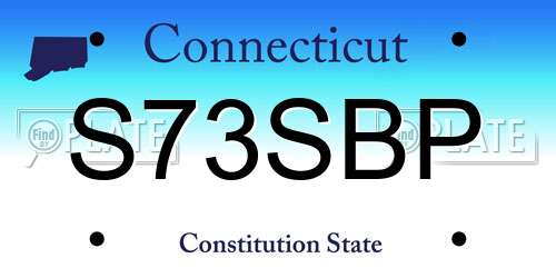 S73SBP Connecticut License Plate