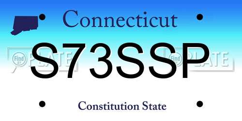 S73SSP Connecticut License Plate
