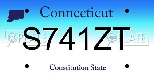 S741ZT Connecticut License Plate