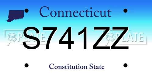 S741ZZ Connecticut License Plate