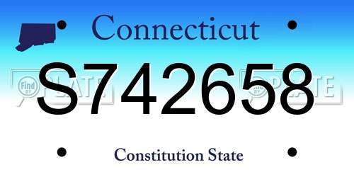 S742658 Connecticut License Plate