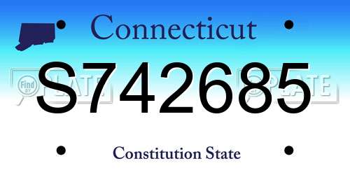 S742685 Connecticut License Plate