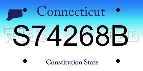 S74268B Connecticut License Plate