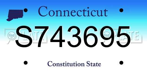S743695 Connecticut License Plate