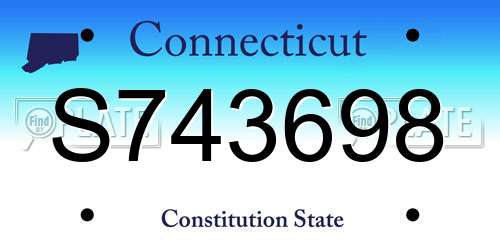 S743698 Connecticut License Plate