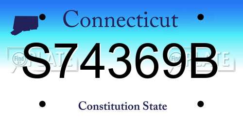S74369B Connecticut License Plate