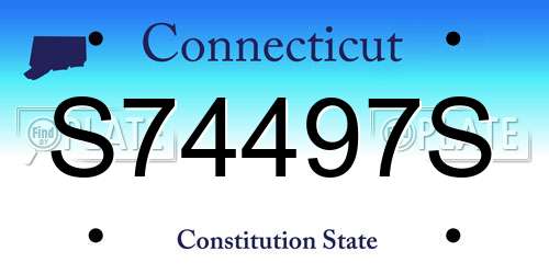 S74497S Connecticut License Plate