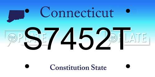 S7452T Connecticut License Plate