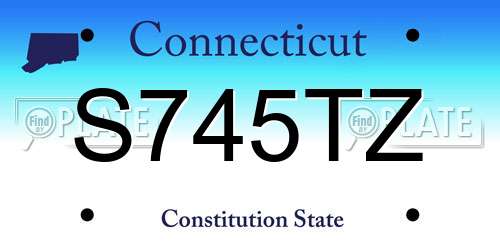 S745TZ Connecticut License Plate