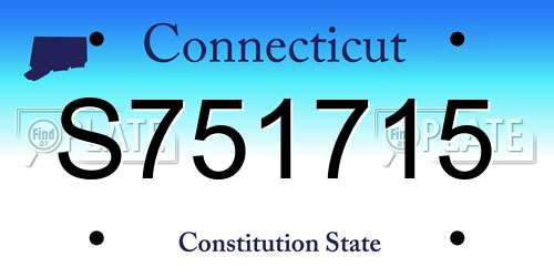 S751715 Connecticut License Plate