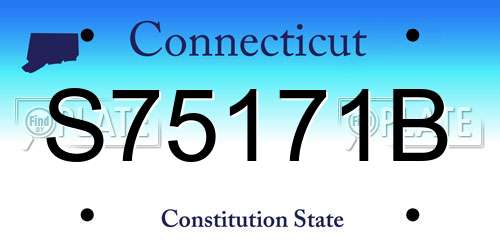 S75171B Connecticut License Plate