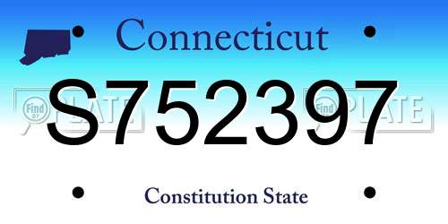 S752397 Connecticut License Plate