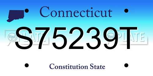 S75239T Connecticut License Plate