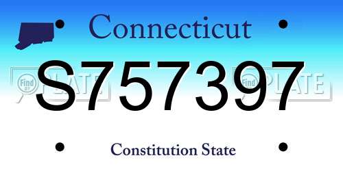S757397 Connecticut License Plate