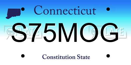 S75MOG Connecticut License Plate