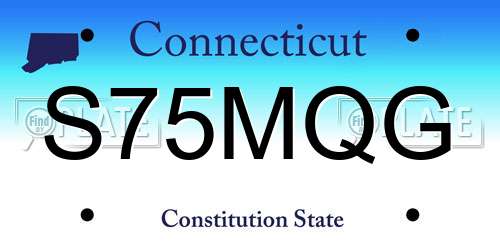 S75MQG Connecticut License Plate