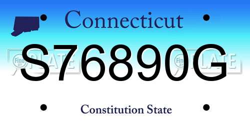 S76890G Connecticut License Plate