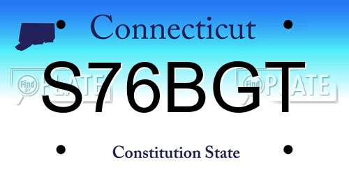 S76BGT Connecticut License Plate