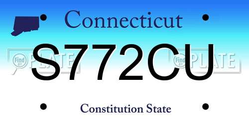 S772CU Connecticut License Plate